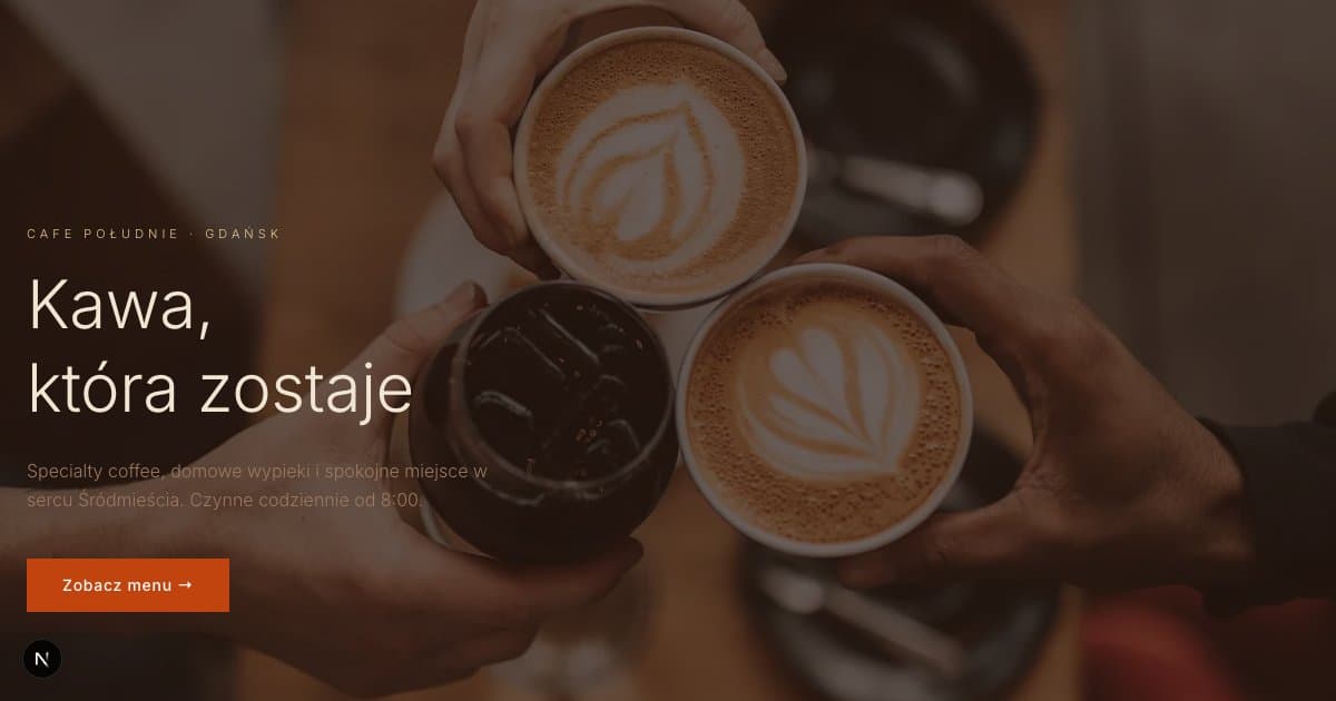 Podgląd strony Cafe Południe